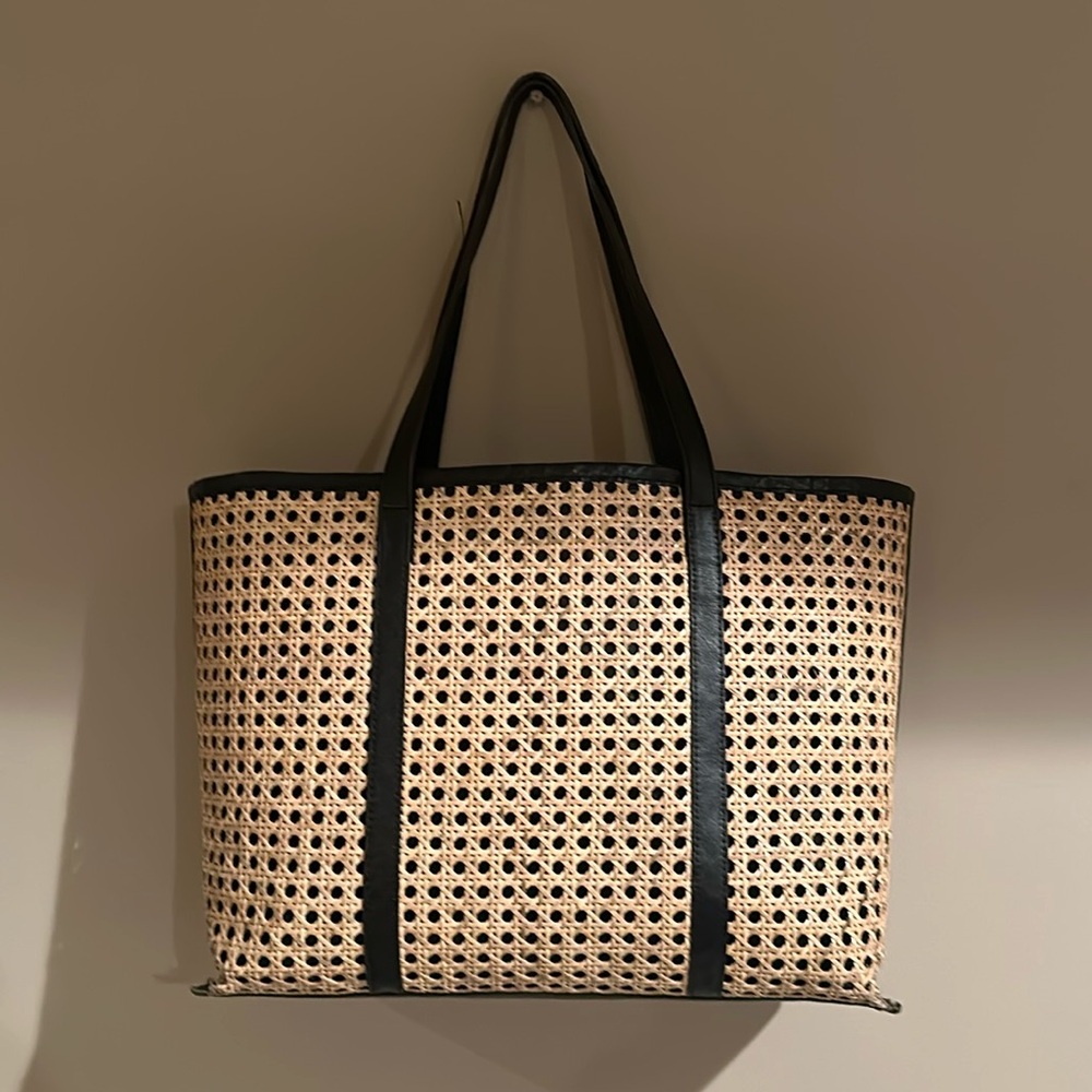 Woven Tote with Lining - Handmade in Bali